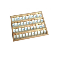 Печатный алфавит на пластиковых табличках. Синий - «globural.ru» - Краснознаменск