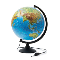 Глобус Земли физический  с подсветкой D=320 мм - «globural.ru» - Краснознаменск