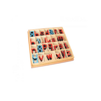 Английский подвижный деревянный алфавит в коробке - печатные буквы. 5/10 штук - «globural.ru» - Краснознаменск