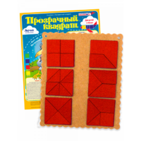 Прозрачный квадрат Ларчик (ковролин, красный)   - «globural.ru» - Краснознаменск