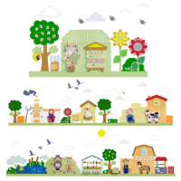 Набор декоративно-развивающих панелей "Деревенька" - «globural.ru» - Краснознаменск