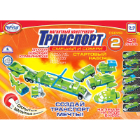 Магнитный конструктор Транспорт "Смешай и собери". Серия 2. Стартовый набор 3-5 лет. - «globural.ru» - Краснознаменск
