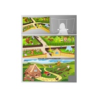 Стенд для сюжетно-ролевых игр 2-х сторонний (Зоопарк, ферма) - «globural.ru» - Краснознаменск