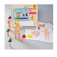 Игровой набор Фребеля "Конструктор деревянный без соединений-3" (Серия "Эксперимент") - «globural.ru» - Краснознаменск