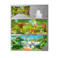 Стенд для сюжетно-ролевых игр 2-х сторонний (джунгли, лес) - «globural.ru» - Краснознаменск