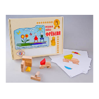 Игровой набор Фребеля "Конструктор деревянный без соединений-1" (Серия "Эксперимент") - «globural.ru» - Краснознаменск