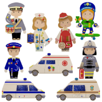 Набор бизибордов «Профессии и спецавтомобили» - «globural.ru» - Краснознаменск