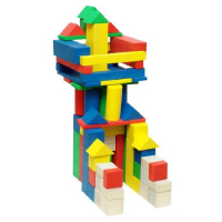Конструктор деревянный "Строитель" цветной - «globural.ru» - Краснознаменск