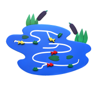 Сенсомоторное декоративно-развивающее панно "Река" - «globural.ru» - Краснознаменск