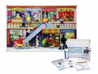 Магнитно-маркерный плакат "Магазин" с набором магнитных карточек + методические рекомендации (иностранный язык) - «globural.ru» - Краснознаменск