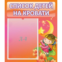 Стенд "Список детей на кровати" №2 - «globural.ru» - Краснознаменск