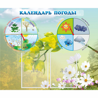 Стенд "Календарь погоды" с 2 карманами - «globural.ru» - Краснознаменск