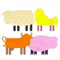 Набор тактильно-развивающих панелей «Ферма» - «globural.ru» - Краснознаменск