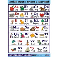 Таблица демонстрационная "Английский алфавит в картинках"(70x100) - «globural.ru» - Краснознаменск