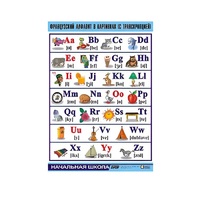 Таблица демонстрационная "Французский алфавит в картинках"(винил 70х100) - «globural.ru» - Краснознаменск