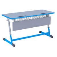 Парта Nomad двухместная регулируемая по высоте с полиуретановой кромкой - «globural.ru» - Краснознаменск