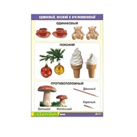 Таблица демонстрационная "Одинаковый, похожий и противоположный" (винил 70x100) - «globural.ru» - Краснознаменск