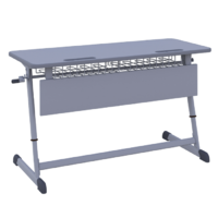 Парта двухместная Nomad V с полиуретановой кромкой регулируемая по высоте  - «globural.ru» - Краснознаменск