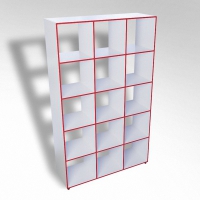 Шкаф открытый многосекционный ТР15 ЛДСП  - «globural.ru» - Краснознаменск