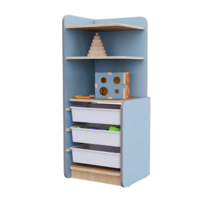 Угловой шкаф с ящиками из коллекции мебели «НЕГА» (цвет голубой) - «globural.ru» - Краснознаменск