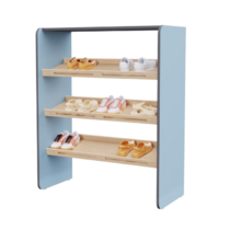 Полка для обуви во входную группу из коллекции мебели «НЕГА» (цвет голубой) - «globural.ru» - Краснознаменск