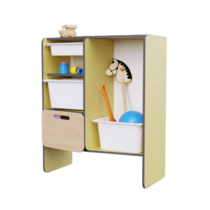 Шкаф для игрушек во входную группу из коллекции мебели «НЕГА» (цвет желтый) - «globural.ru» - Краснознаменск