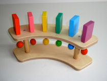 Тактильно-развивающая панель "Разноцветное домино" (3 домино, стартовая) - «globural.ru» - Краснознаменск