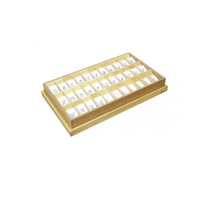 Английский алфавит на пластиковых табличках. Синий. Прописные буквы. 20/20 штук. - «globural.ru» - Краснознаменск