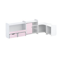 Набор стеллажей для игрушек и пособий "Росток" (белый/зефир) - «globural.ru» - Краснознаменск