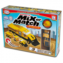 Магнитный конструктор Транспорт "Смешай и собери". Серия Строительная техника. Стартовый набор - «globural.ru» - Краснознаменск