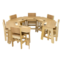 Комплект детских столов и стульев для детей с 3 до 7 лет (6 комплектов) - «globural.ru» - Краснознаменск