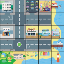 Тематическое поле-маршрутизатор  для мини-робота «На берегу моря» - «globural.ru» - Краснознаменск