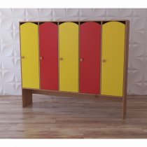 Шкаф 5-секционный с нишей под скамью "Яркое детство" - «globural.ru» - Краснознаменск