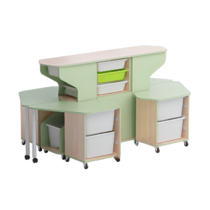 Модуль-стеллаж "Робот-Робик 002" (бук/фисташковый) - «globural.ru» - Краснознаменск