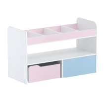 Стеллаж для пособий 1 (белый/зефир/прибрежный синий)  - «globural.ru» - Краснознаменск