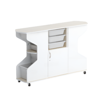 Стеллаж Робик 002 (дуб молочный/белый) - «globural.ru» - Краснознаменск