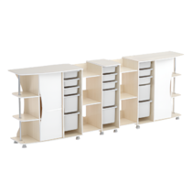 Модульные стеллажи Робик 001 (дуб молочный/белый) - «globural.ru» - Краснознаменск