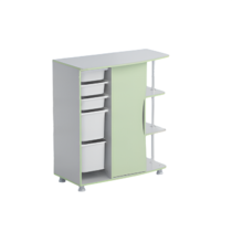 Стеллаж правый Робик 001 (серый/фисташковый) - «globural.ru» - Краснознаменск