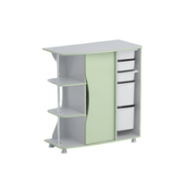 Стеллаж левый Робик 001 (серый/фисташковый)  - «globural.ru» - Краснознаменск