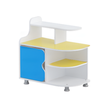 Тумба для пособий (белый/желтый/синий) - «globural.ru» - Краснознаменск