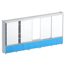 Раздвижная система аудиторных досок (серый/синий) - «globural.ru» - Краснознаменск