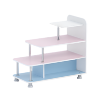 Стеллаж для пособий 4 (белый/зефир/прибрежный синий)  - «globural.ru» - Краснознаменск