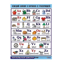 Таблица демонстрационная "Немецкий алфавит в картинках" (винил 70х100) - «globural.ru» - Краснознаменск