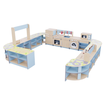 Игровая зона «Островок мастеров» из коллекции мебели «НЕГА» (голубой) - «globural.ru» - Краснознаменск