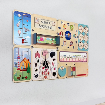 Дидактическая настенная панель «Азбука здоровья» - «globural.ru» - Краснознаменск