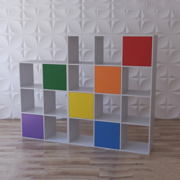 Стеллаж для игрушек и книг "Яркие акценты" - «globural.ru» - Краснознаменск