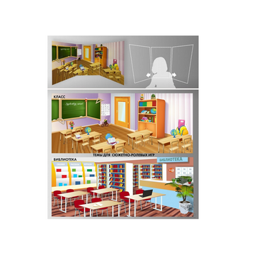 Стенд для сюжетно-ролевых игр 2-х сторонний (класс, библиотека) - «globural.ru» - Краснознаменск
