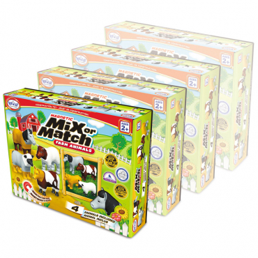 Магнитный конструктор Животные «Смешай и собери». Серия Животные фермы. Комплект на группу - «globural.ru» - Краснознаменск