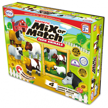 Магнитный конструктор "Смешай и собери". Животные фермы. Стартовый набор - «globural.ru» - Краснознаменск
