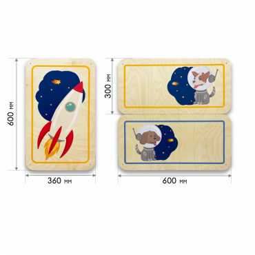 Набор стеновых панелей «Мы в Космосе - Белка и Стрелка» - «globural.ru» - Краснознаменск